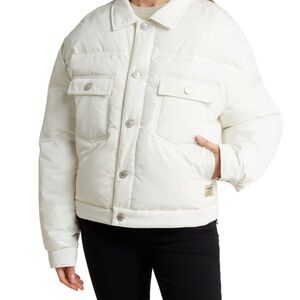 Hudson Jeans Women's Quilted White Puffer Jacket